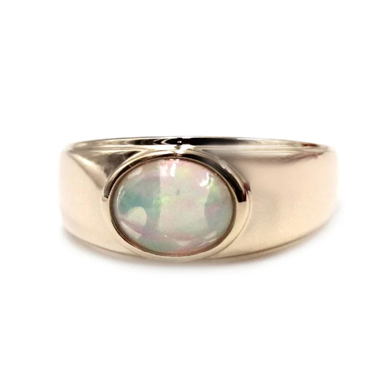 14k Yellow Gold Ethiopian Opal Ring