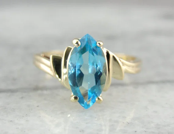 Blue Topaz Marquise Cocktail Ring