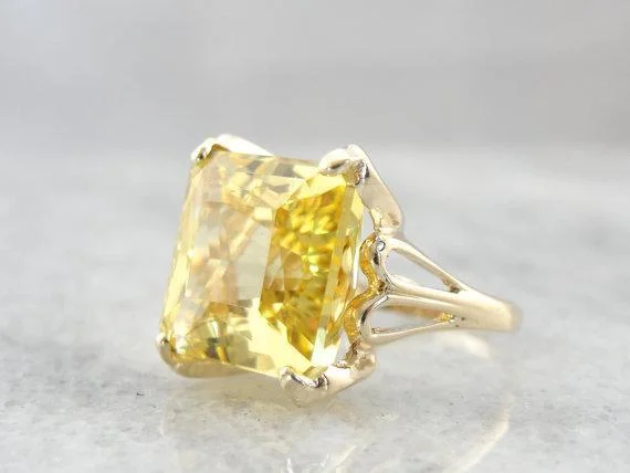 Golden Scapolite Cocktail Ring