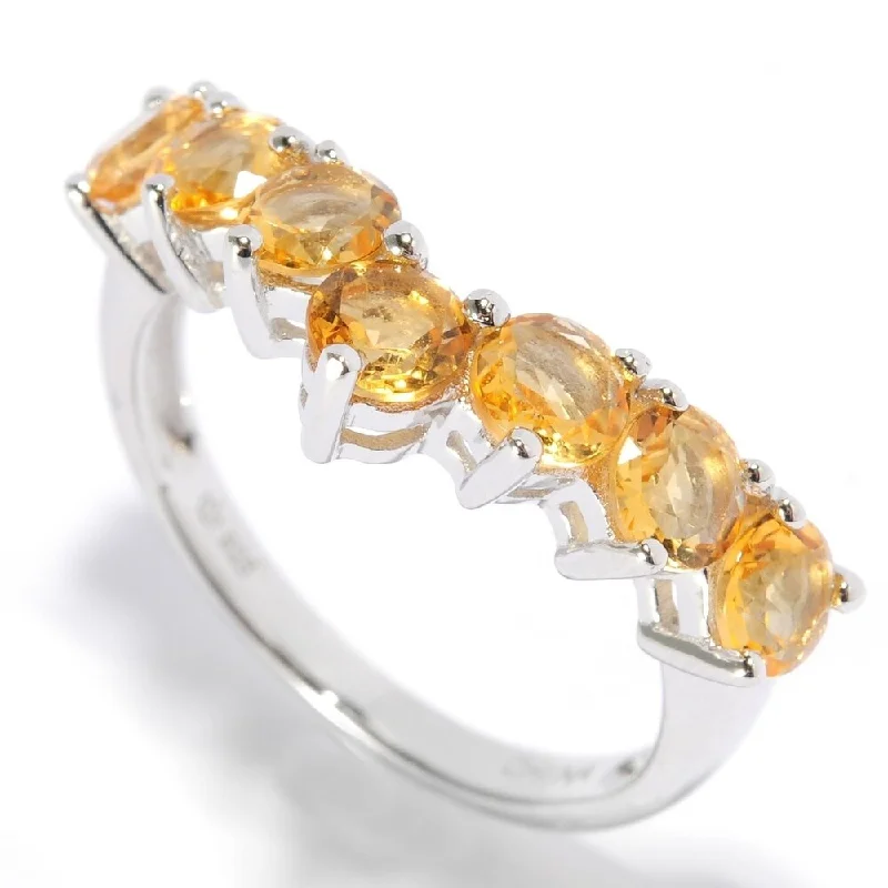 Sterling Silver Citrine Stack Ring