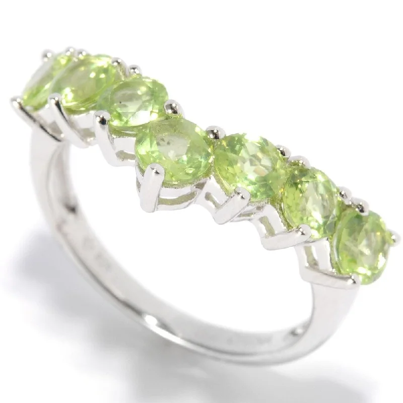 Sterling Silver Peridot Stack Ring