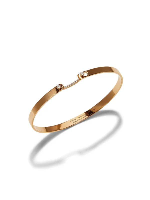 Business Meeting Mood Rose Gold Bangle Bracelet