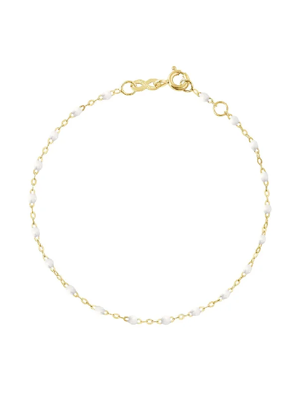 Classic Gigi White Resin Yellow Gold Bracelet