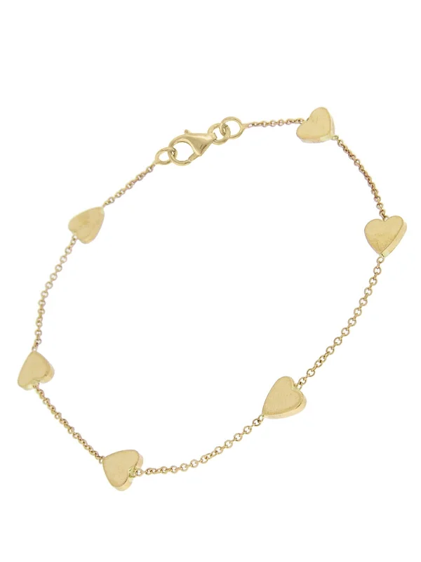 Heart by the Inch Yellow Gold Chain Bracelet