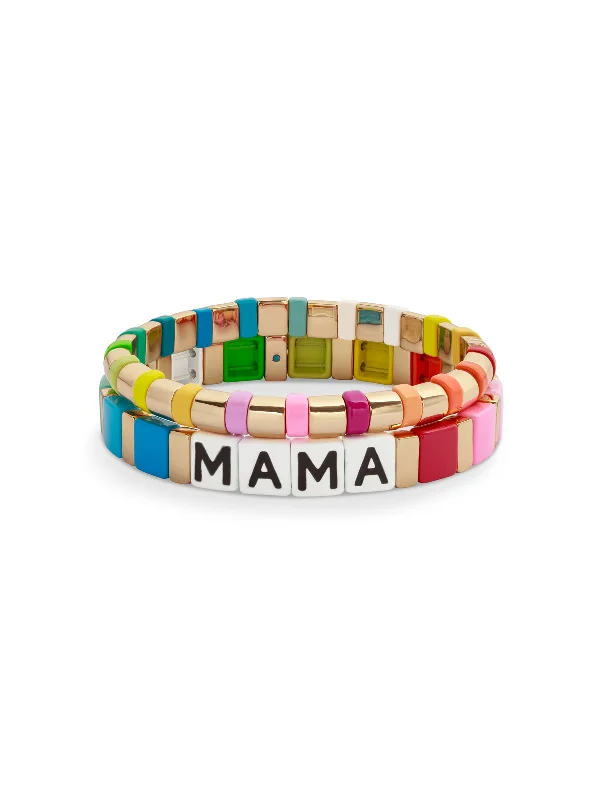 Mama Rainbow Bracelet Duo