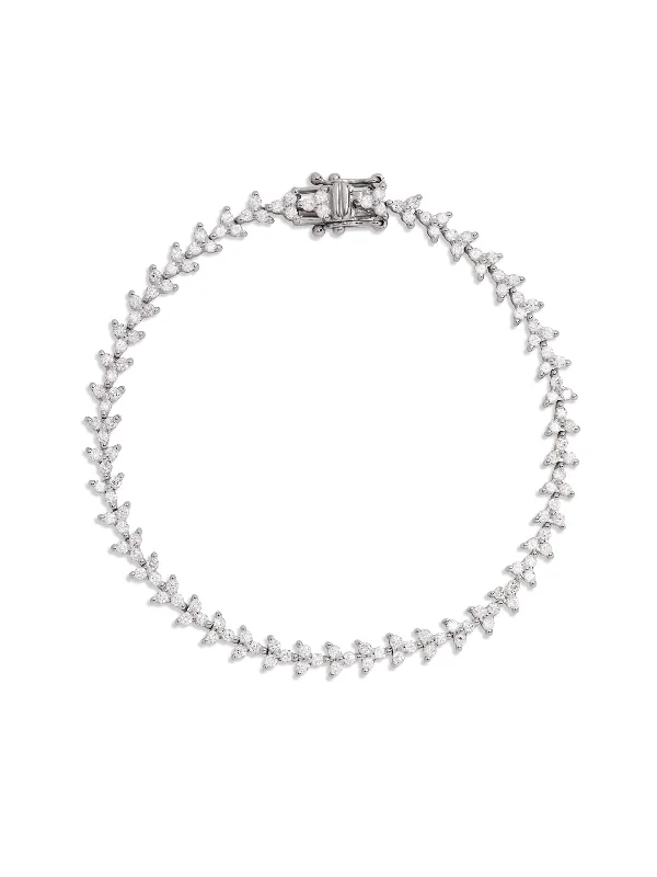 Mini Poppy Diamond White Gold Tennis Bracelet