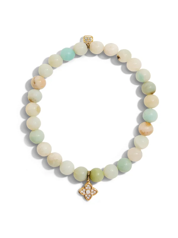 Moroccan Charm on Amazonite Beaded Bracelet