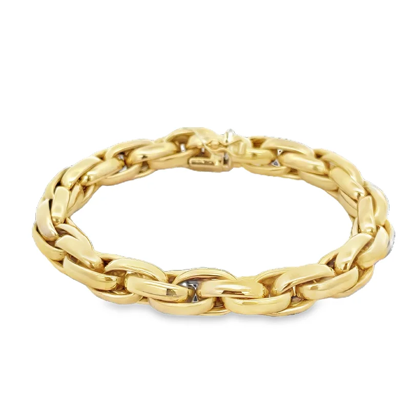 Oval Link Fashion Bracelet in 18k Yellow Gold