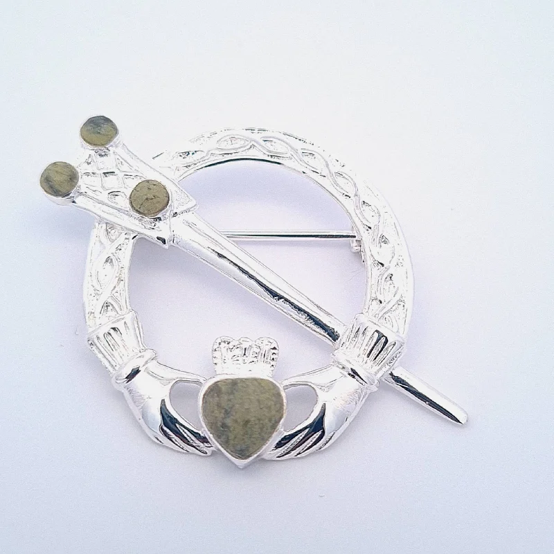 Connemara Marble Tara brooch 37326