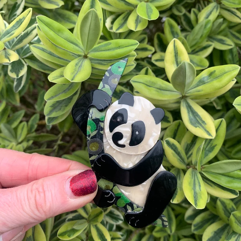 Lea Stein Panda Brooch