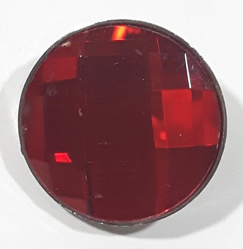 Faux Ruby Red 1" Brooch Pin