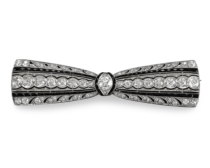 Greenleaf & Crosby Diamond and Platinum Pendant Brooch