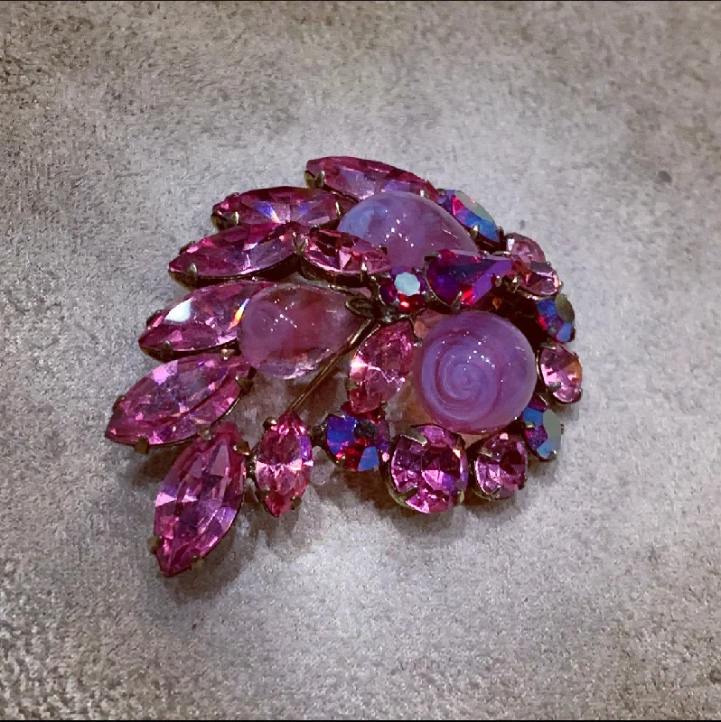 Regency Pink Stone brooch