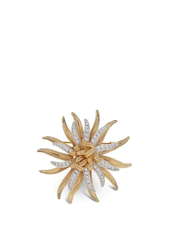 Newbridge Silverware Clear Stone Star Brooch, Gold