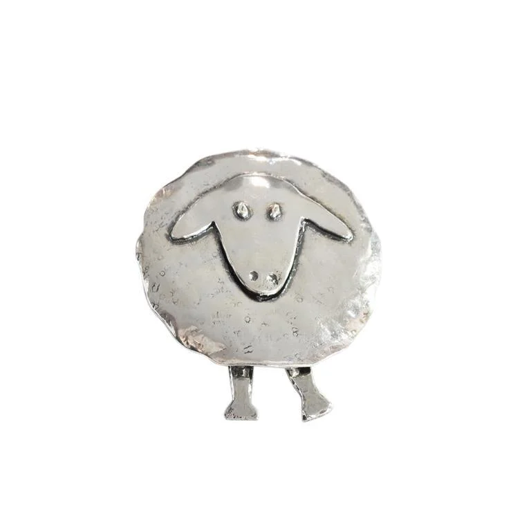 Sterling Silver Sheep Brooch with Articulated Legs