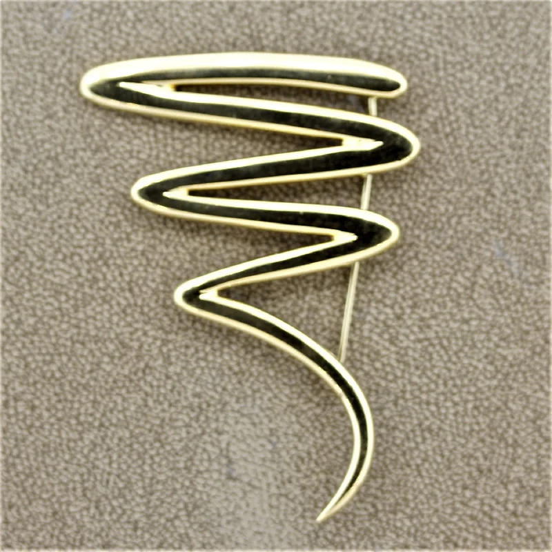 Tiffany & Co. Gold “Zig-Zag” Brooch, Paloma Picasso